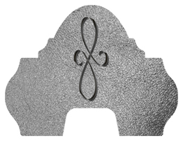 DARAY-L-601-BK-SH-SL Black Scroll Shimmer Silver